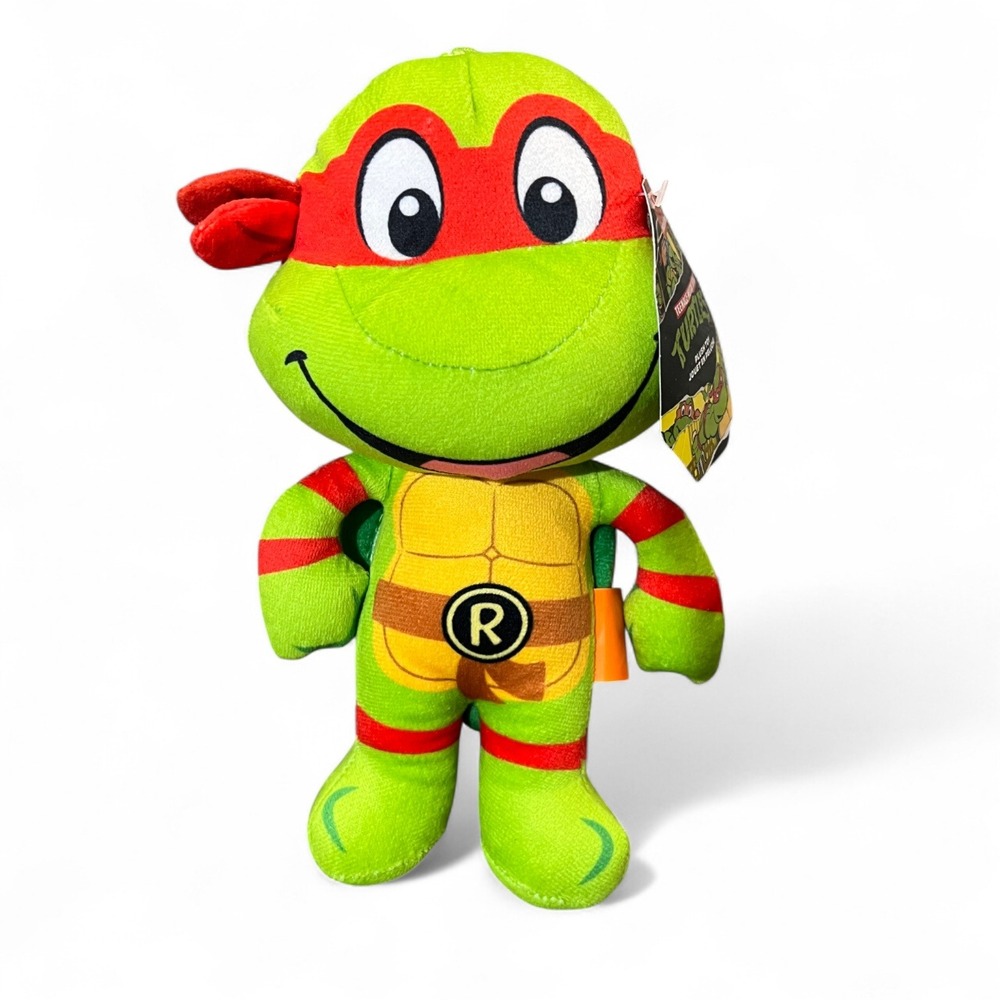 Nickelodeon‎ TMNT Raphael Plush Toy 9" Ninja Turtle Red Mask Basic Fun 2025